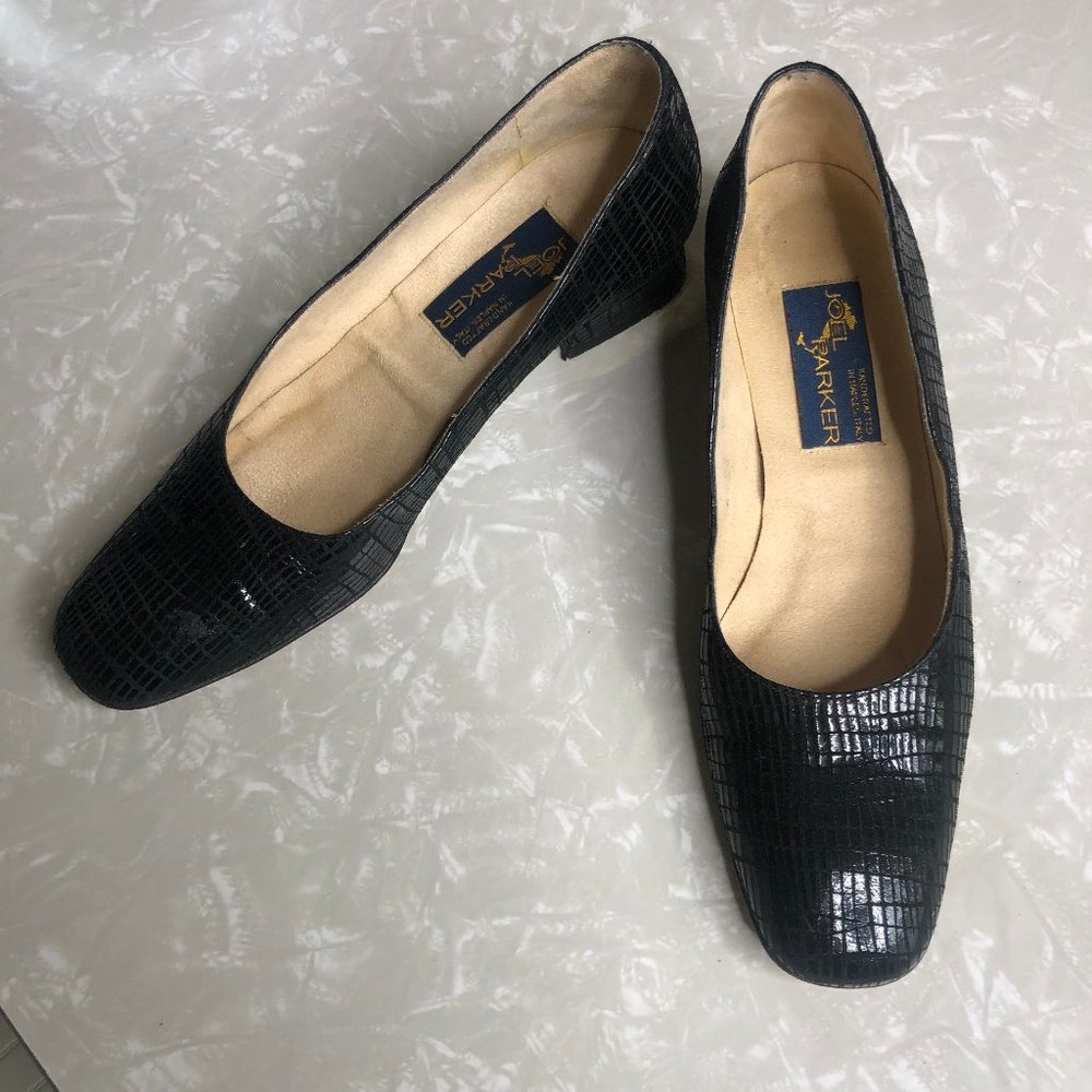 Joel Parker Black Italian Leather Pumps Size 8.5 AAAA